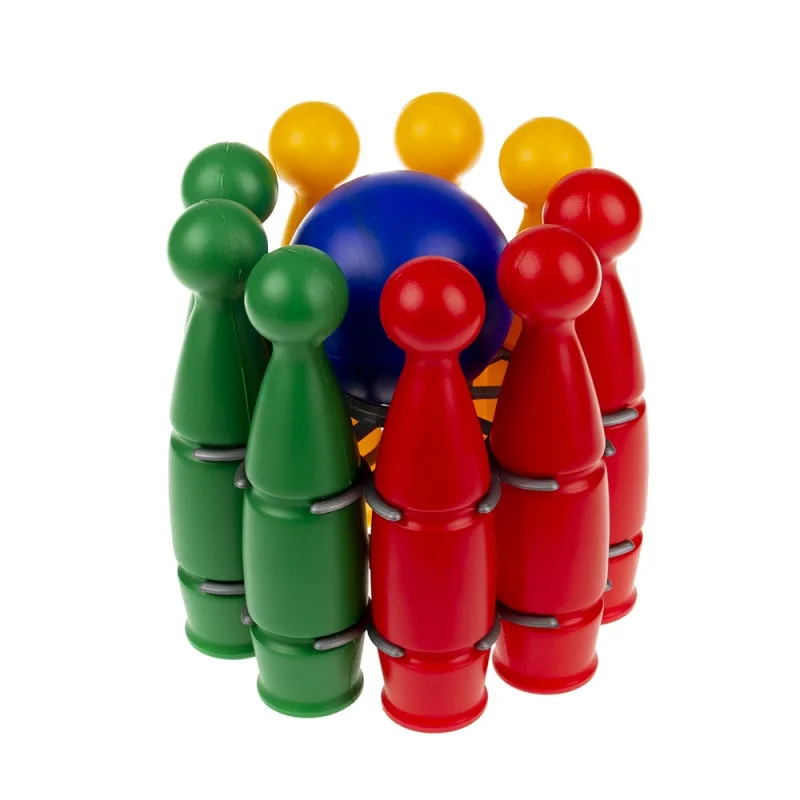 Игровой набор для боулинга Colorplast пластик 9 кеглей разноцветный