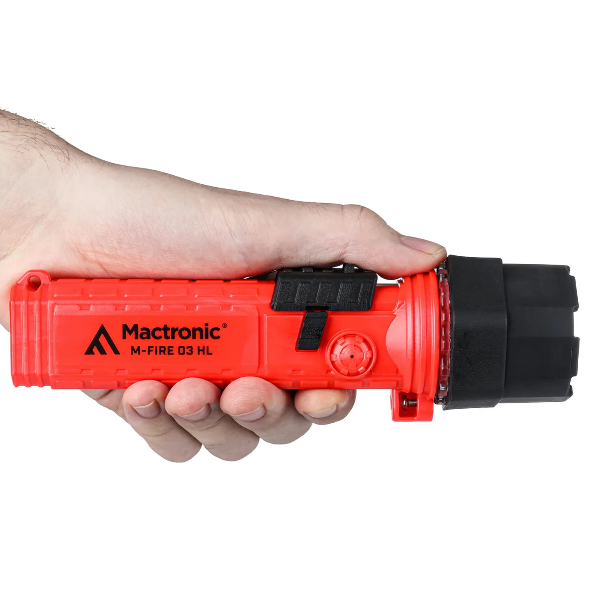 Фонарь пожарный Mactronic 400 Лм красный ударопрочный полимер 172х47х47 мм