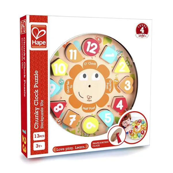 Дерев'яний пазл-сортер Hape 30х30 см різнокольоровий
