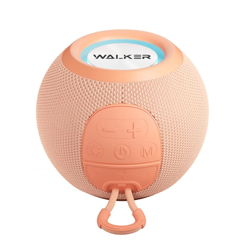 Портативна колонка WALKER Bluetooth 5W 111х111х87 мм ABS Рожева
