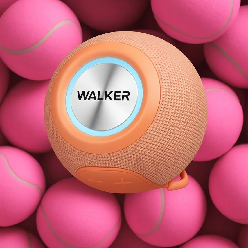 Портативна колонка WALKER Bluetooth 5W 111х111х87 мм ABS Рожева
