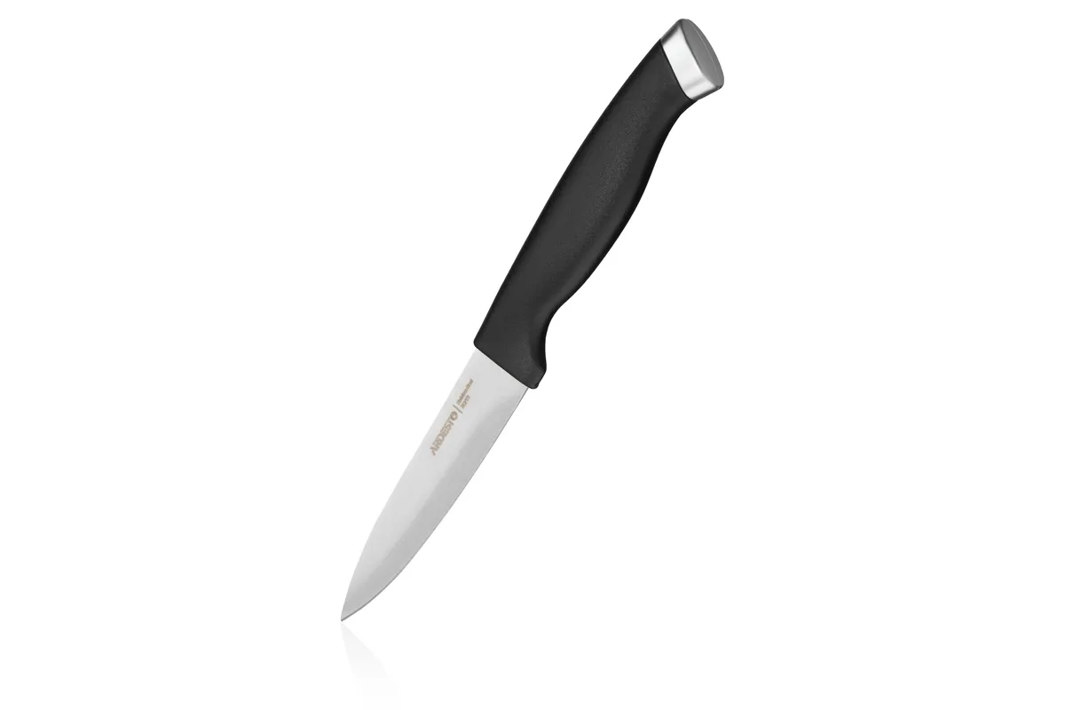 Набор кухонных ножей ARDESTO Gemini Gourmet, 3 шт., из нержавеющей стали и пластиковыми ручками, черного цвета.