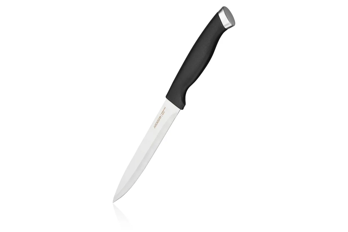 Набор кухонных ножей ARDESTO Gemini Gourmet, 3 шт., из нержавеющей стали и пластиковыми ручками, черного цвета.