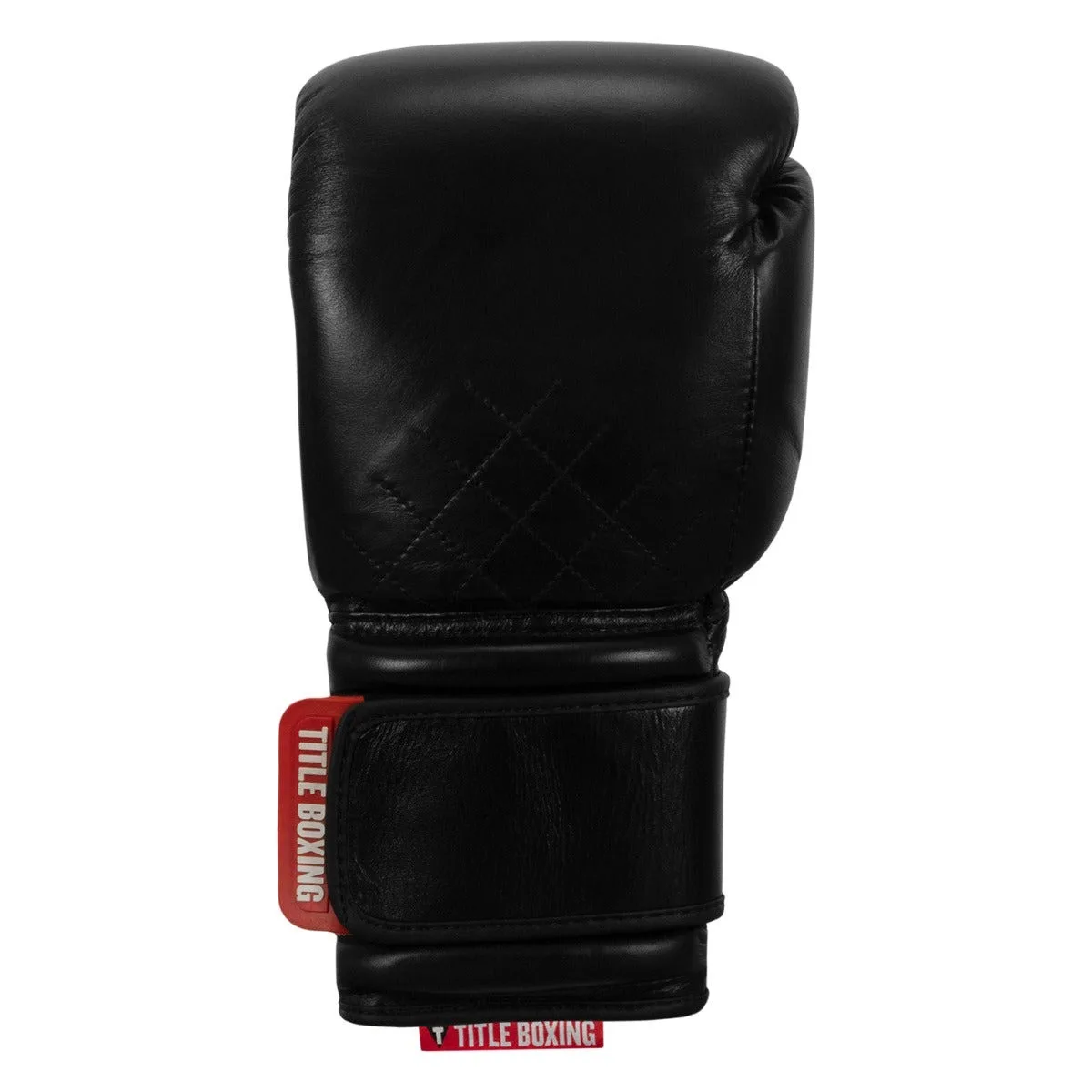 Боксерские перчатки TITLE натуральная кожа 14 oz черные