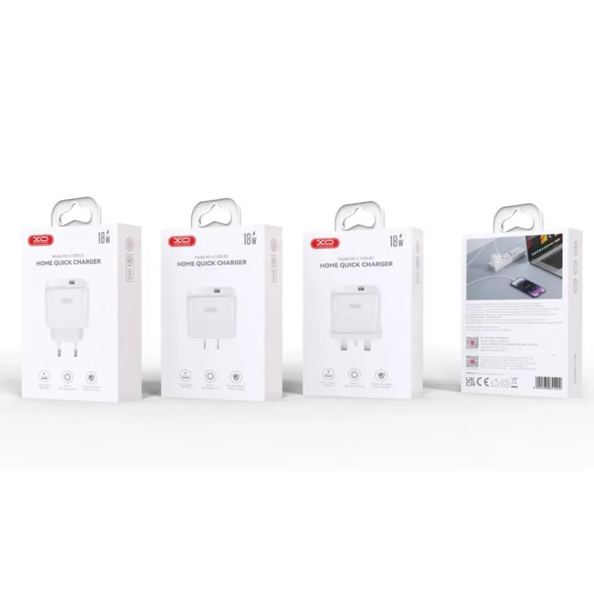 Сетевое зарядное устройство XO 1USB 18W Quick Charge 3.0 белое с кабелем Micro 1м