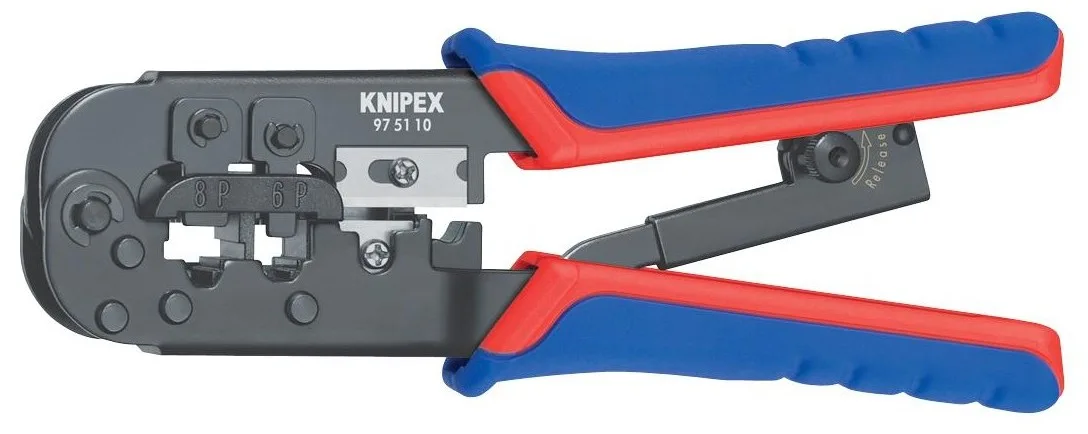 Кліщі обтискні KNIPEX сталь 190 мм для телефонних наконечників