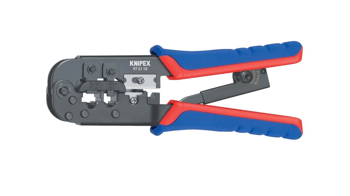 Кліщі обтискні KNIPEX сталь 190 мм для телефонних наконечників