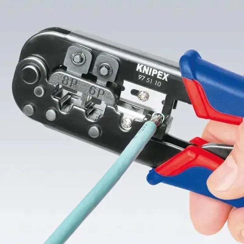 Кліщі обтискні KNIPEX сталь 190 мм для телефонних наконечників