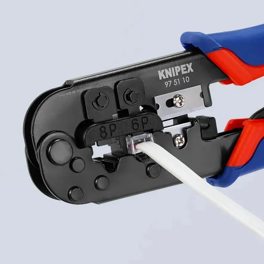 Кліщі обтискні KNIPEX сталь 190 мм для телефонних наконечників