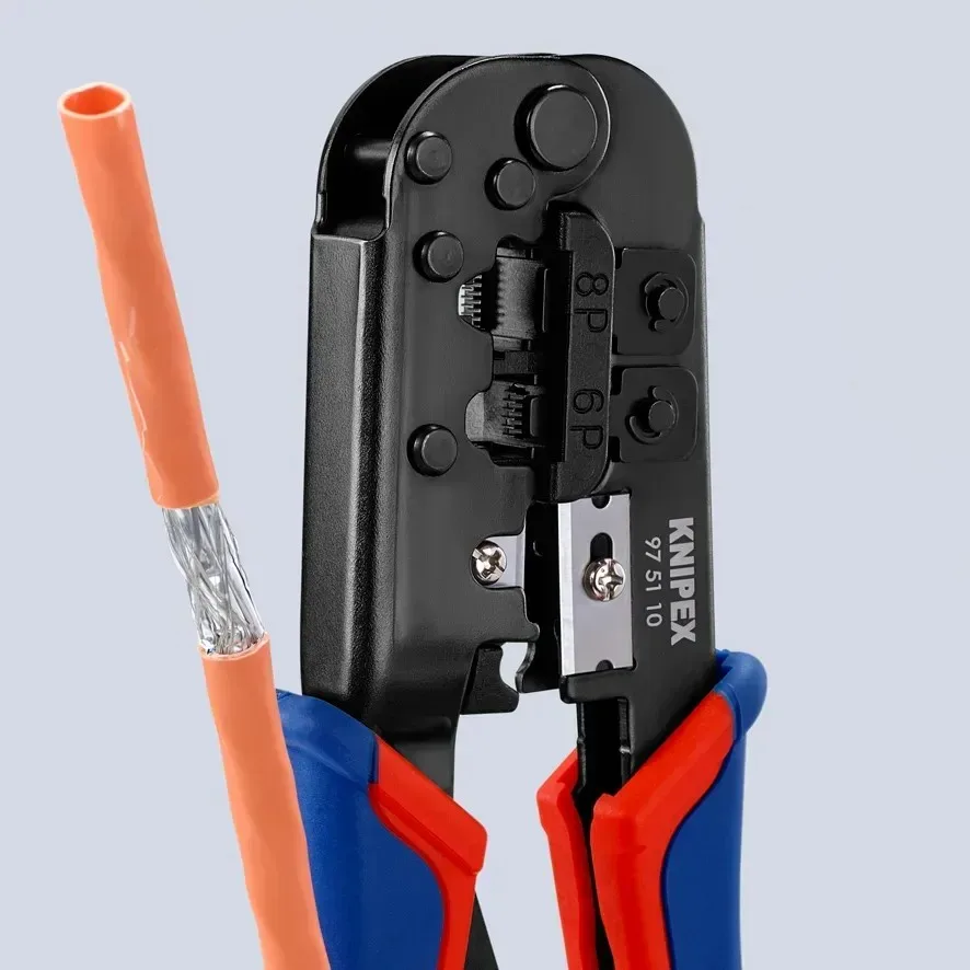 Кліщі обтискні KNIPEX сталь 190 мм для телефонних наконечників