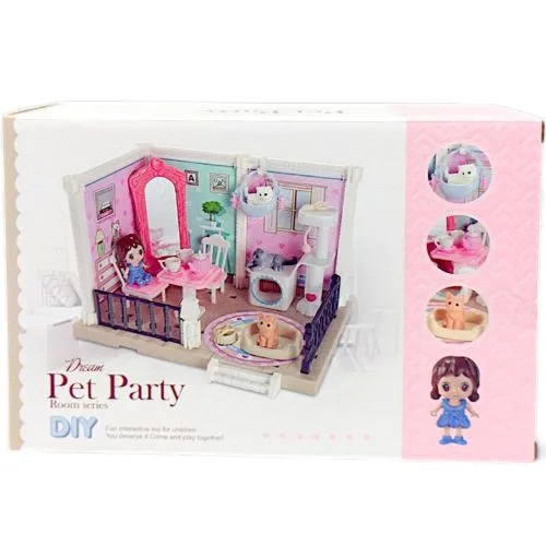 Игровой набор MIC Dream Pet Party с мебелью для кукол и питомцев 23,6 см