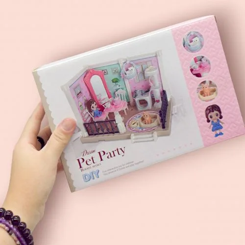 Игровой набор MIC Dream Pet Party с мебелью для кукол и питомцев 23,6 см