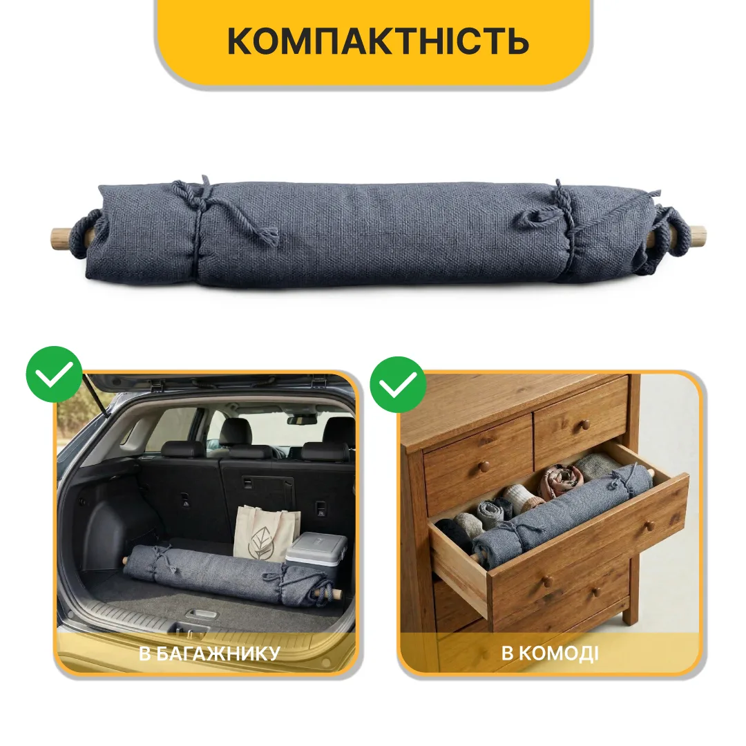 Подвесное кресло-гамак LEOBRO ткань 150 кг XL темно-серый с подушками