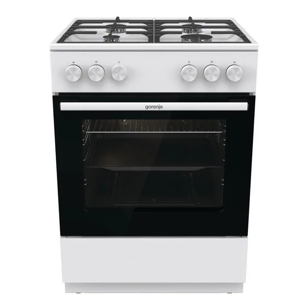 Газова плита Gorenje, 72 л, 60x60 см, чавунний, білий.