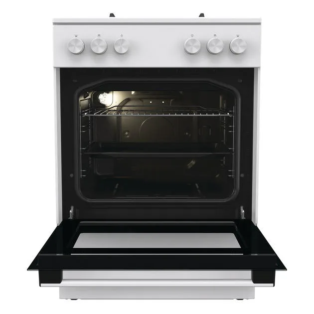 Газова плита Gorenje, 72 л, 60x60 см, чавунний, білий.