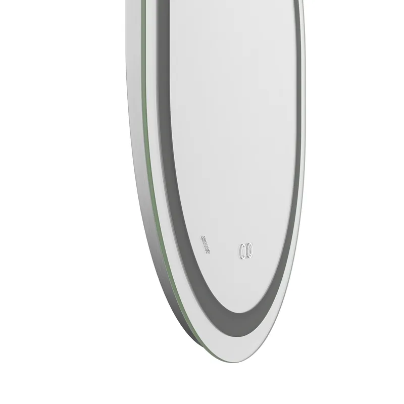Дзеркало настінне LED MIXXUS ELLIPSE 80х70 см Овальне Алюміній Біле 2500-6500K