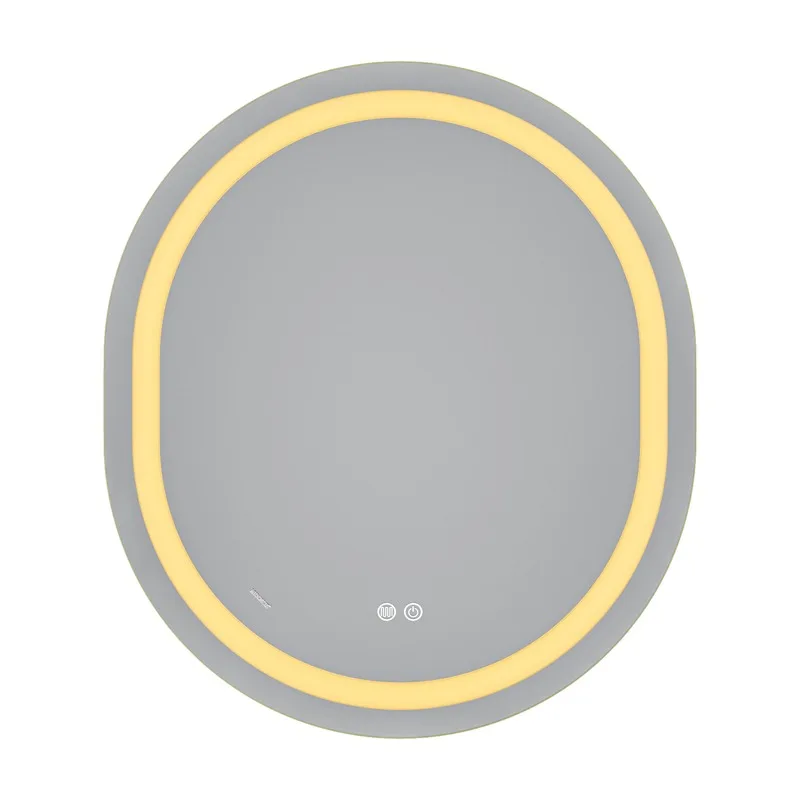 Дзеркало настінне LED MIXXUS ELLIPSE 80х70 см Овальне Алюміній Біле 2500-6500K