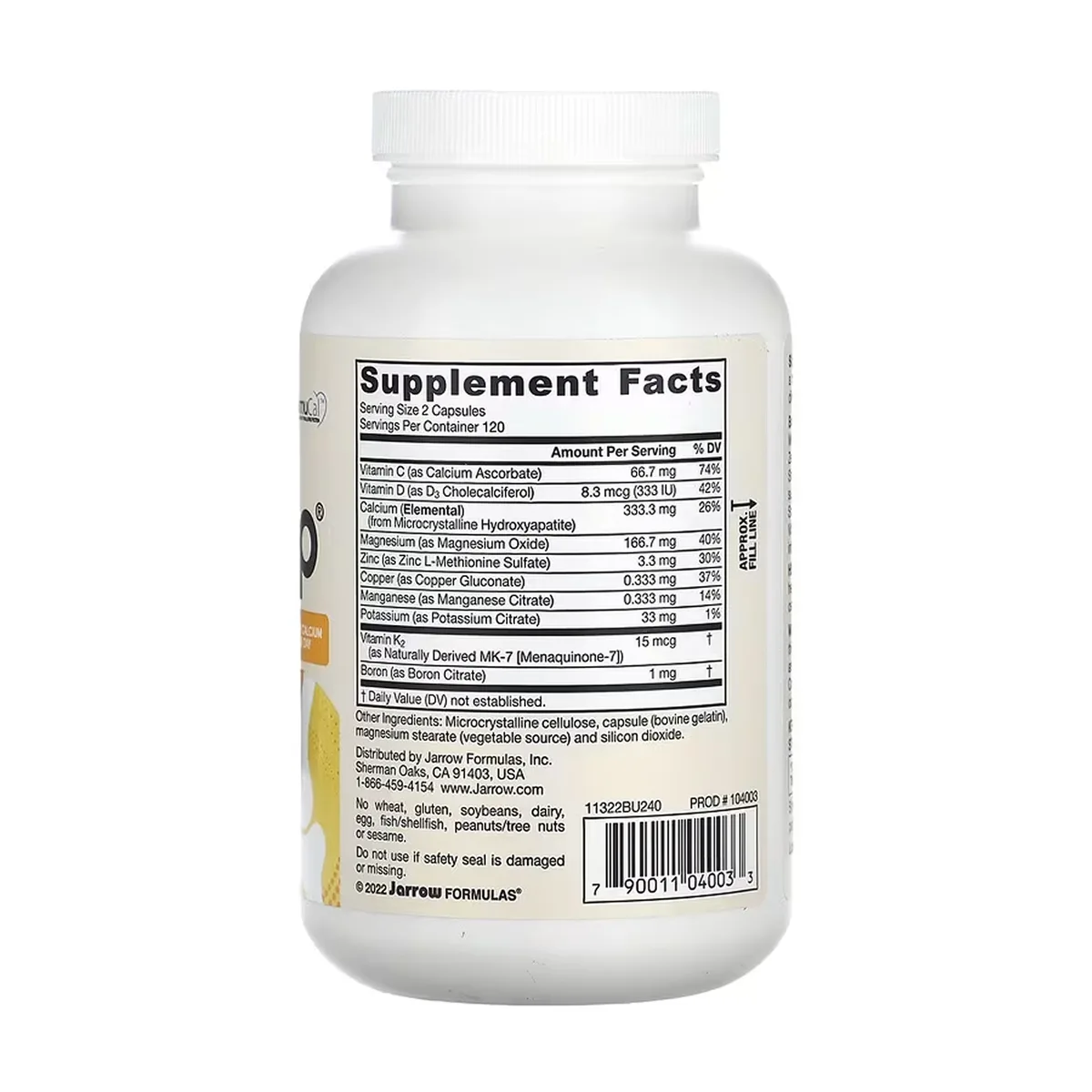 BoneUp Jarrow Formulas дієтична добавка 240 капсул для здоров'я кісток