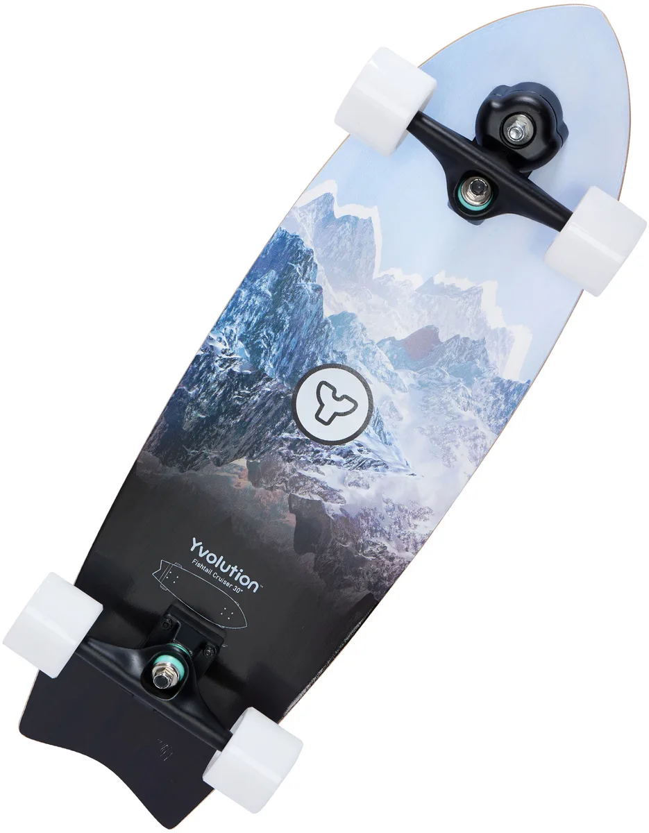 Скейтборд Yvolution Fishtail Cruiser 76 см, синий