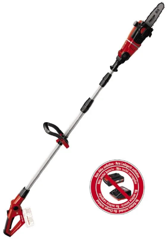 Акумуляторний висоторіз Einhell GE-LC 18 LI T-Solo 18В, 20 см шина, регульована штанга 183-277 см, вага 5.3 кг (без батареї)