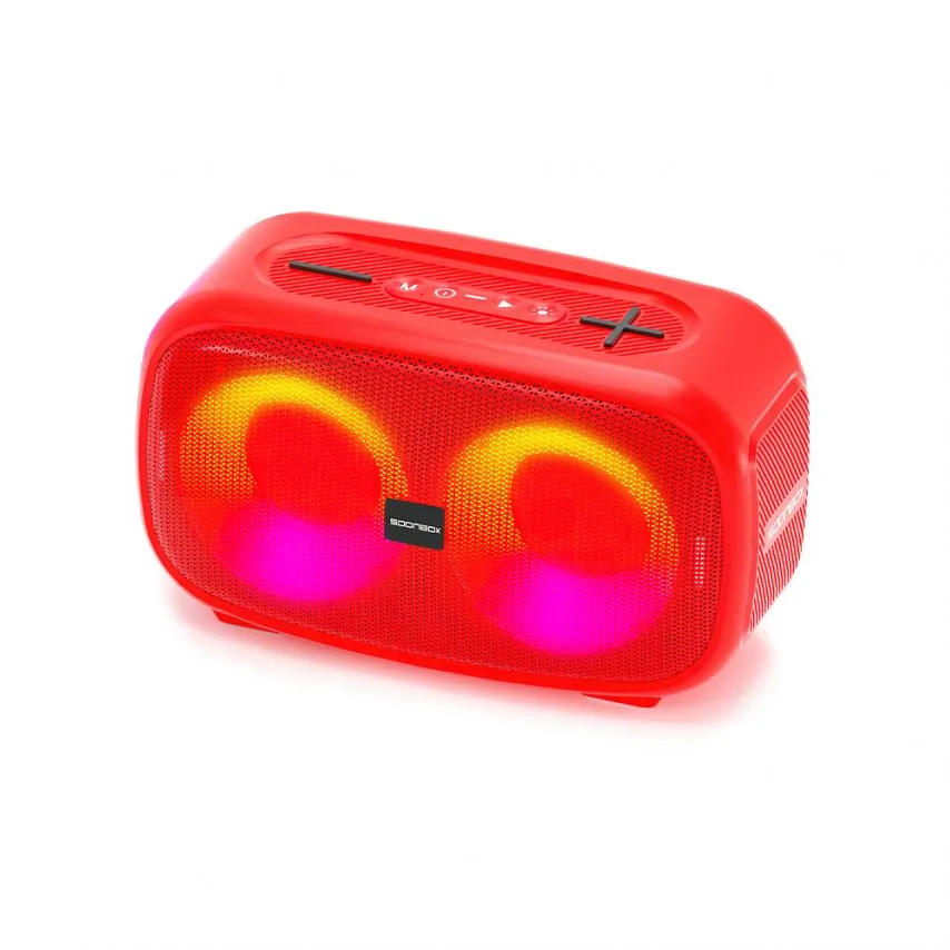 Портативна колонка Soonbox 20W 2 динаміки червона Bluetooth 5.0 2400mAh