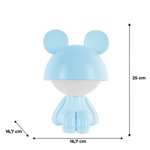 Світильник-нічник LED Cute Mouse із акумулятором синій для дітей.