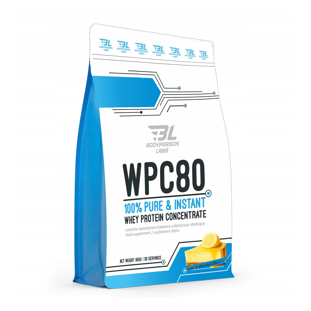 Протеїн Bodyperson Labs WPC80 900 г Преміум сироватка Ванільний чізкейк