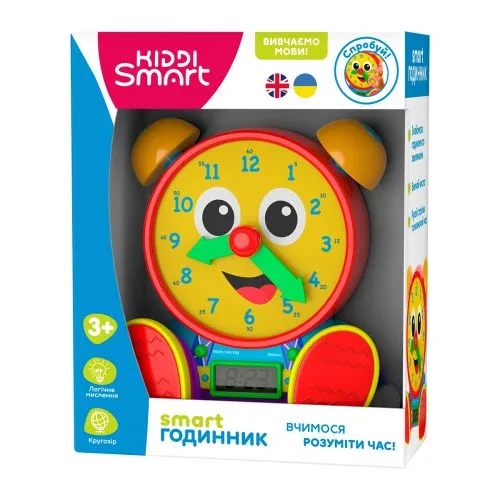 Інтерактивна навчальна іграшка Kiddi Smart-годинник для дітей з функцією вивчення часу та вікторини.