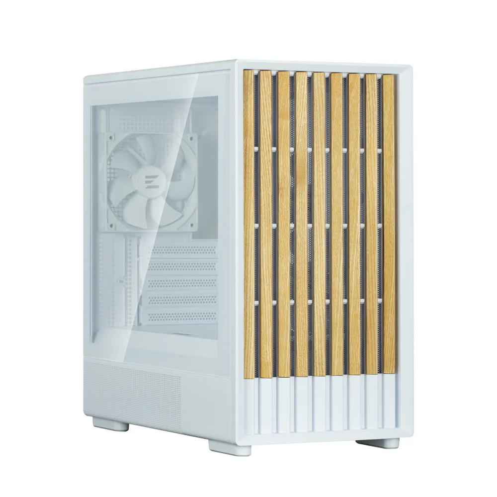 Корпус Zalman P10 Namu без БП, 1xUSB3.0, 1xUSBType-C, 2x120мм, 1x120мм ARGB, VGA 340мм, LCS ready, TG Side Panel, mATX, білий