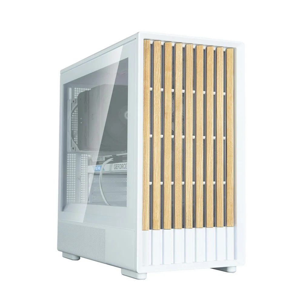 Корпус Zalman P10 Namu без БП, 1xUSB3.0, 1xUSBType-C, 2x120мм, 1x120мм ARGB, VGA 340мм, LCS ready, TG Side Panel, mATX, білий