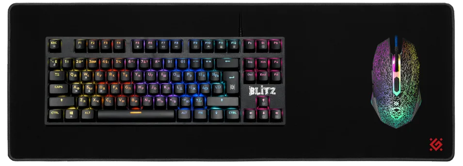 Килимок для миші Defender Тканина Гума 680х240х5 мм Чорний