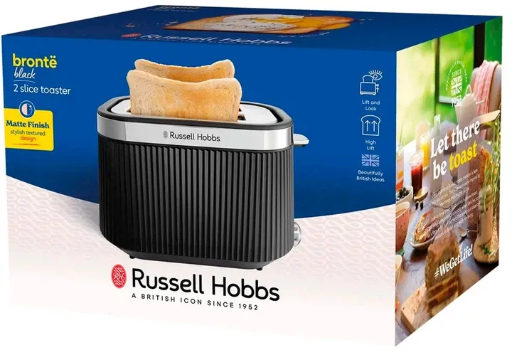 Тостер Russell Hobbs Пластик Нержавіюча сталь 17,6х28,5х27,1 см Чорний