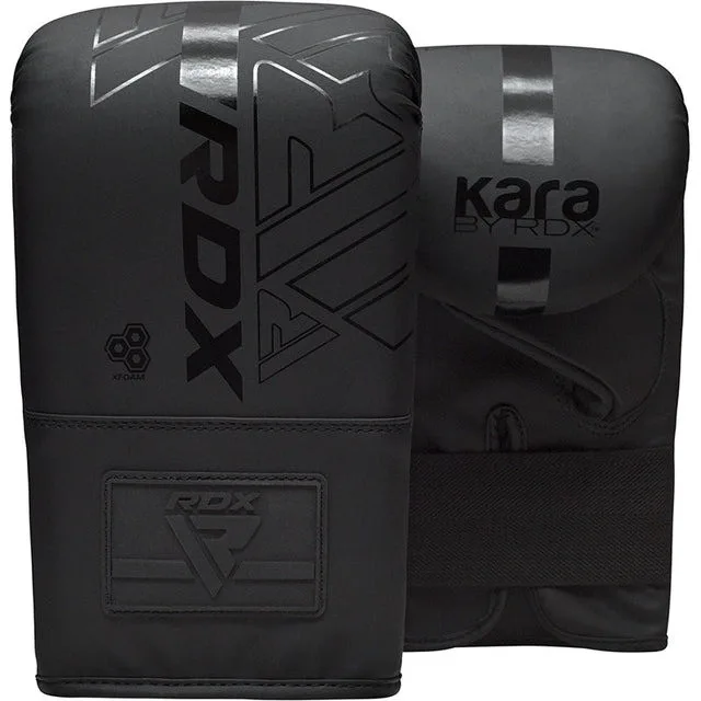 Снарядные перчатки RDX кожа 6 oz L черные