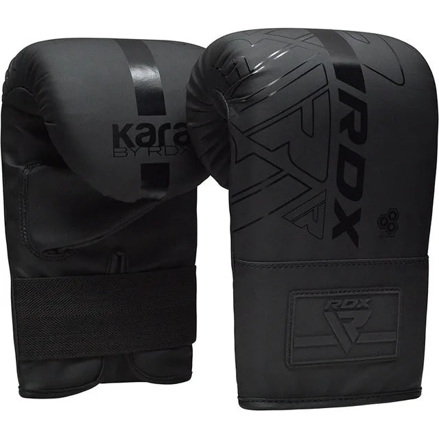 Снарядні рукавиці RDX шкіра 6 oz L чорні
