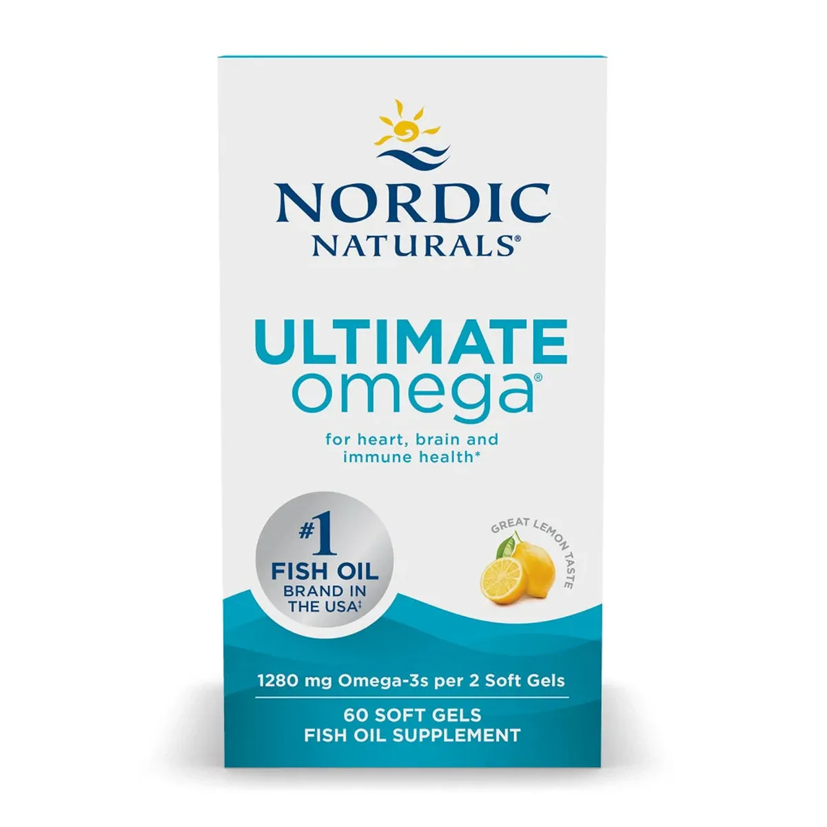 Ultimate Omega Nordic Naturals м'які гелеві капсули 60 шт з лимонним смаком