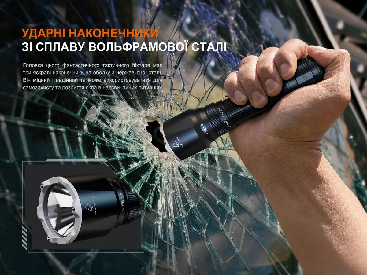 Ліхтар ручний Fenix алюміній 158х40х25 4 мм чорний 3200 лм IP68