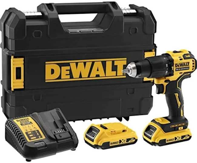 Дриль-шурупокрут ударний DeWalt 18В 2А·год 65Нм 13мм кейс 1.2кг