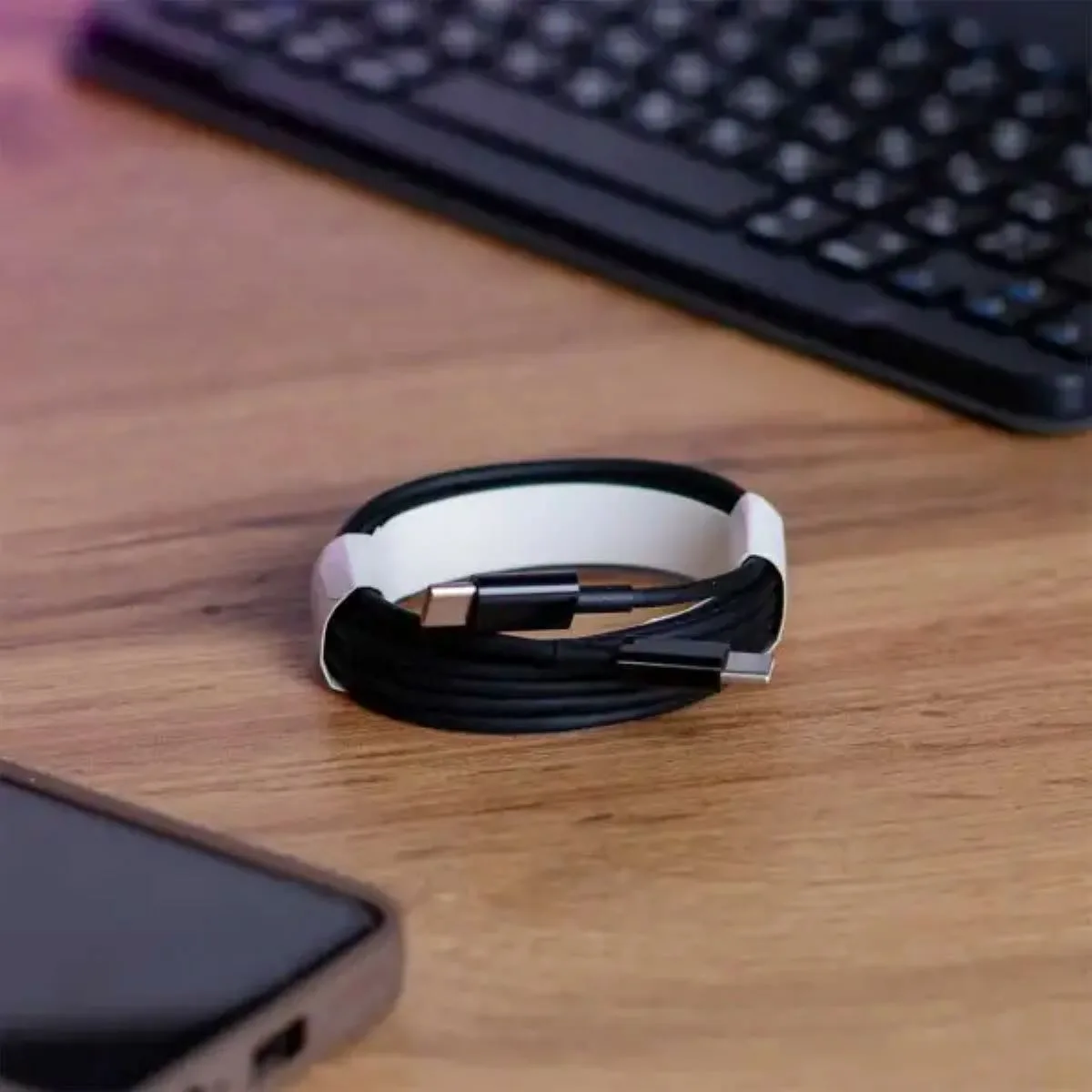 Кабель USB Type-C 2 м нейлоновий чорний 480 Мбіт/с