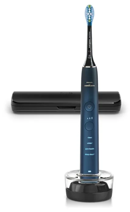 Зубна електрощітка Philips Sonicare ультразвукова 62000 рухів на хвилину чорна з синім