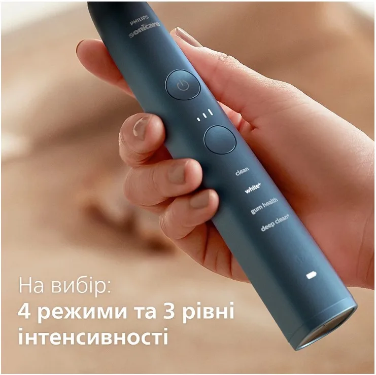 Зубна електрощітка Philips Sonicare ультразвукова 62000 рухів на хвилину чорна з синім