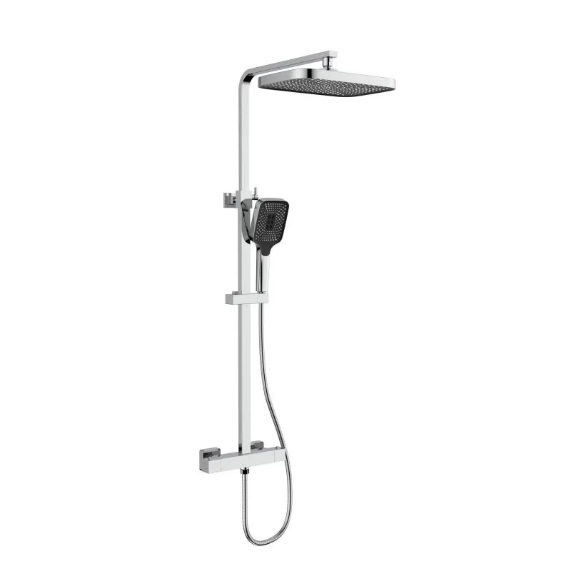 Душова система термостатична Qtap Sloup 57103KNC хромована латунь 260х540х820-1275 мм