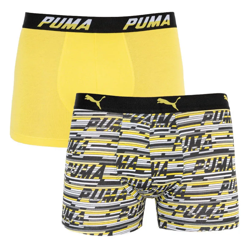 Труси-боксери Puma 95% бавовна XL сірий жовтий