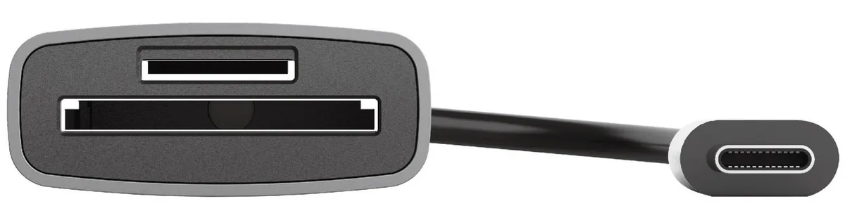 Кардрідер Trust Dalyx USB-С > SD/microSD, Алюміній, 0.08м, Сірий