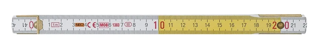 Лінійка Neo Tools, дерев'яна, 200 см, складна.
