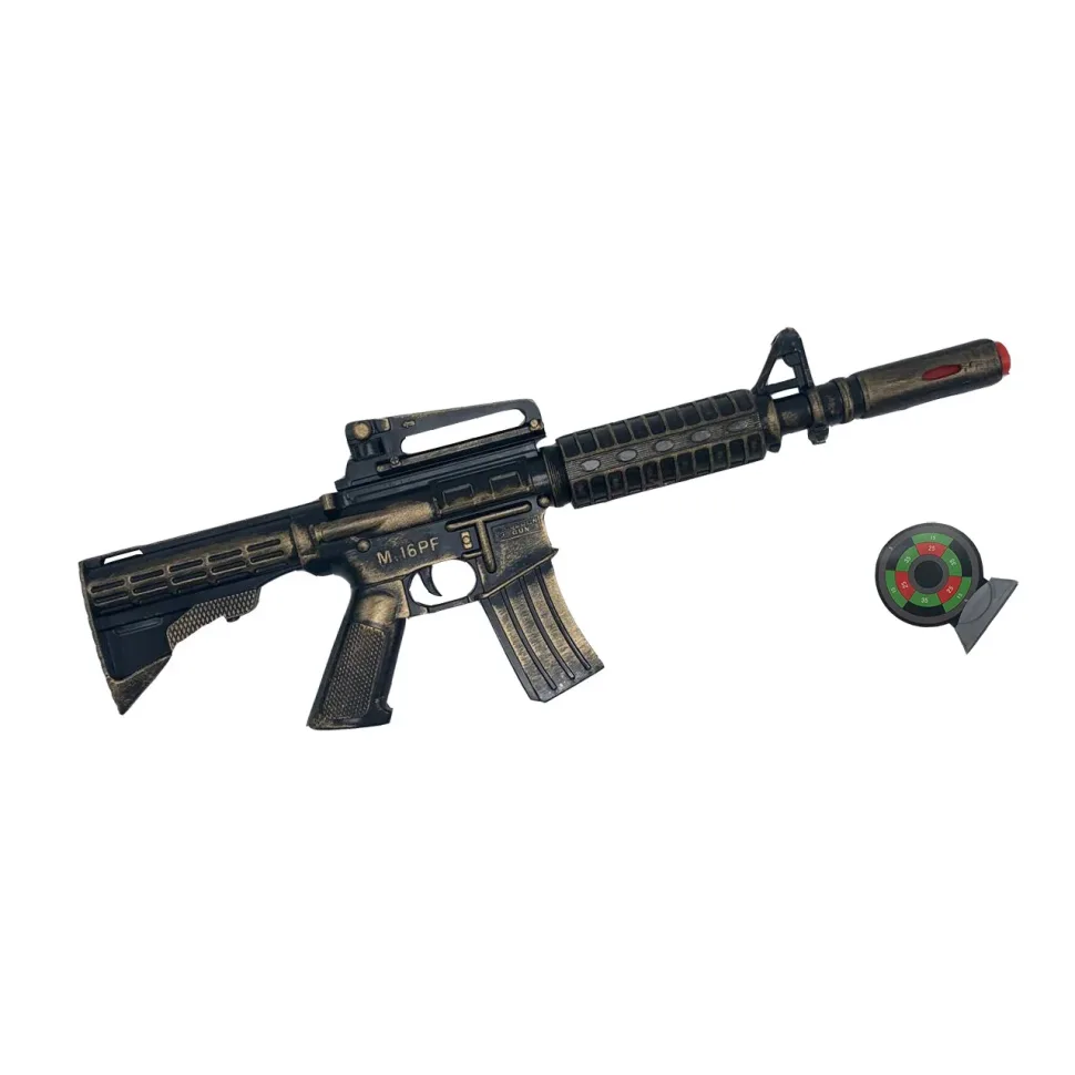 Игрушечный автомат Golden Gun 42 см Мягкие пули Золотой
