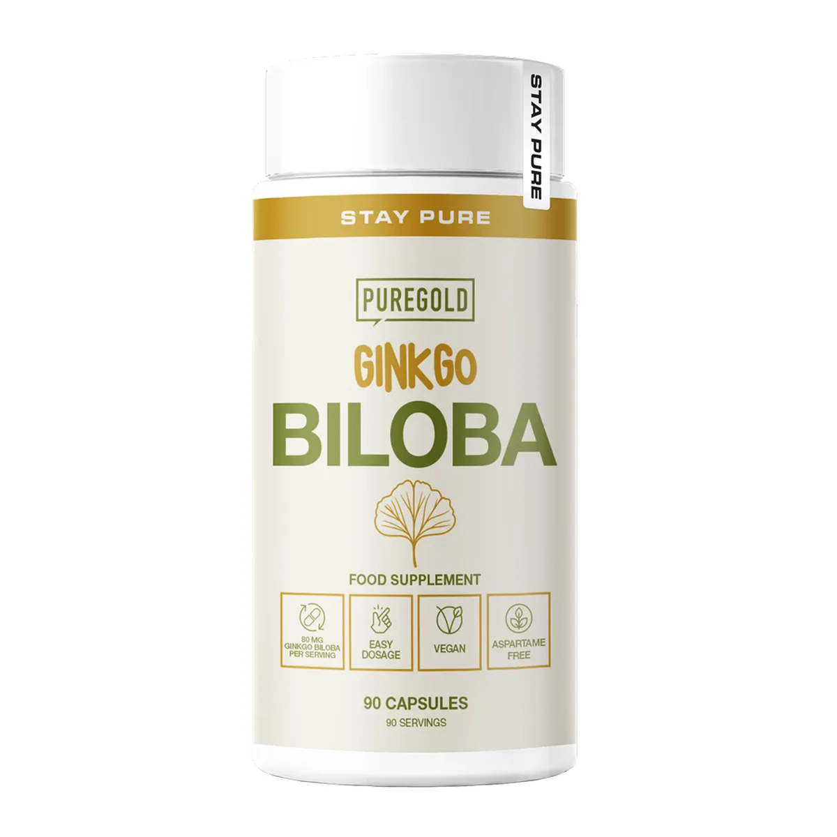 Pure Gold Ginkgo Biloba екстракт 90 капсул підтримка пам'яті та концентрації