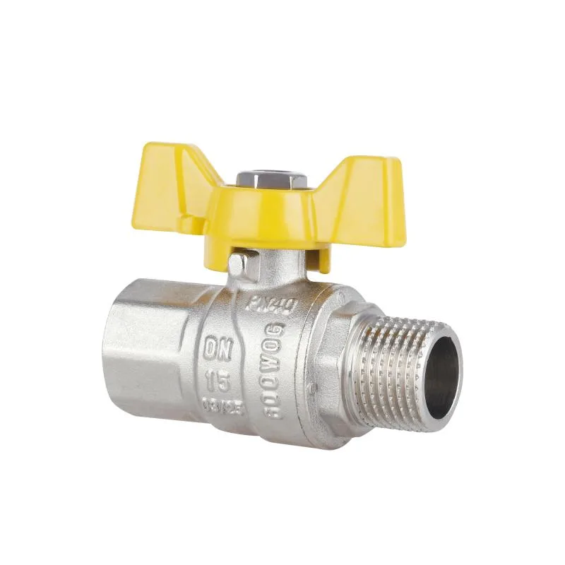 Кран кульовий 1/2" для газу Thermo Alliance Forte латунний метелик