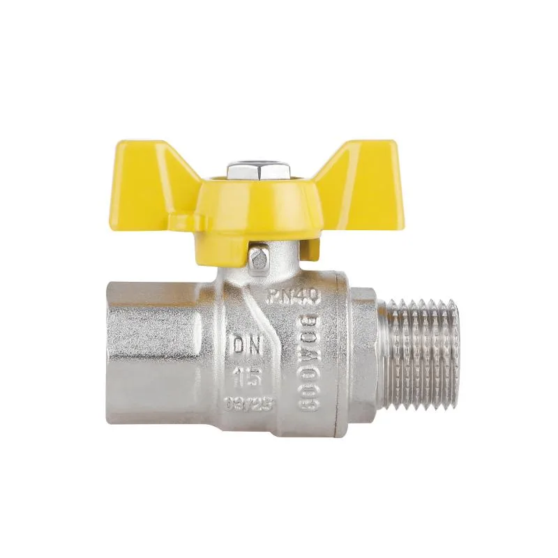 Кран кульовий 1/2" для газу Thermo Alliance Forte латунний метелик
