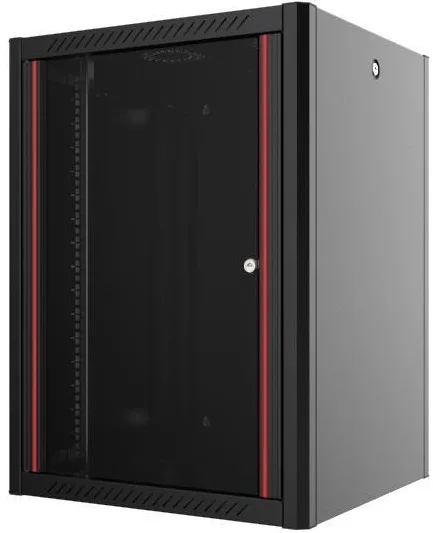 Шкаф MIRSAN 19", 12U, WTN, 600x600 мм, максимум 100 кг, черный