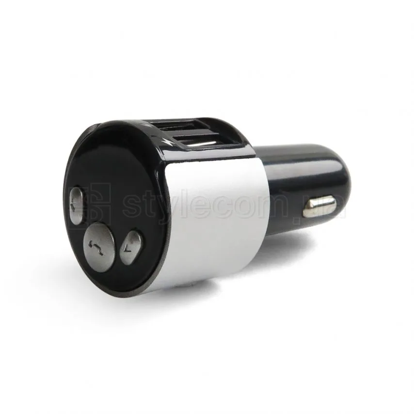 FM-трансмітер Bluetooth 2USB 2.1А пластик чорний